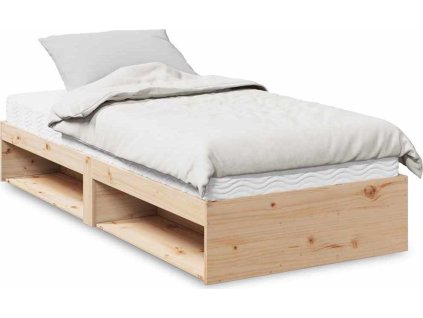 Válenda s matrací 80 x 200 cm masivní borovice [3324598] (Barva Přírodní)