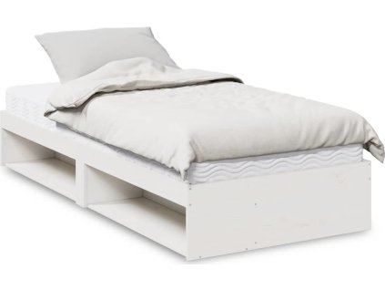 Válenda s matrací 90 x 200 cm masivní borovice [3324596] (Barva Bílá)