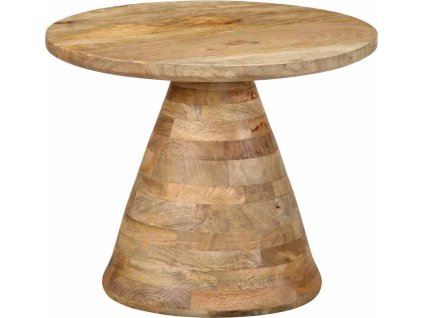 Odkládací stolek Ø50x40 cm masivní mangovníkové dřevo [4017536] (Barva Přírodní)