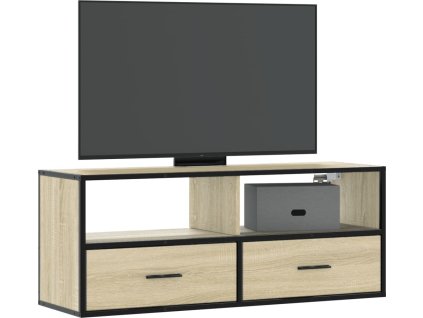 TV skříňka 100 x 31 x 39,5 cm kompozitní dřevo a kov [848930] (Barva dub sonoma)