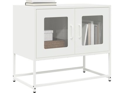 TV skříňka 68x39x60,5 cm Ocel válcovaná za studena [853337] (Barva Bílá)