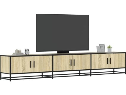 TV skříňka 240 x 35 x 41 cm kompozitní dřevo [3300799] (Barva Hnědý dub)