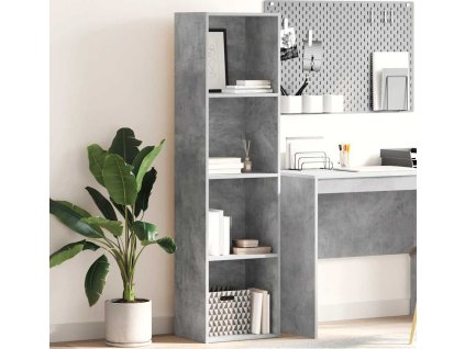 Knihovna 40 x 30 x 152 cm kompozitní dřevo [857879] (Barva Betonová šedá)