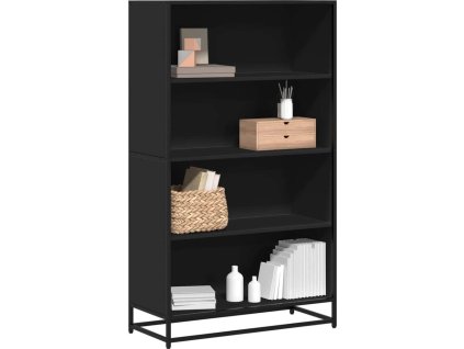Knihovna 80,5 x 35 x 139 cm kompozitní dřevo [3300845] (Barva Černá)