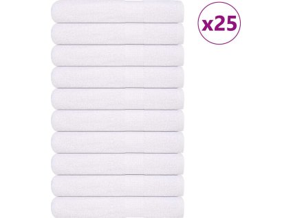 Saunové osušky FROGN 25 ks 80x200 cm 360 g/m² [136664] (Barva Bílá)