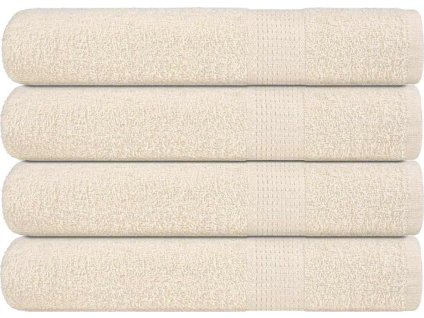 Saunové osušky FROGN 4 ks 80x200 cm 360 g/m² [137008] (Barva Krémová)