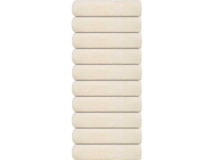 Koupelových osušek 10 ks 100x150 cm 360 g/m² 100% bavlna [137006] (Barva Krémová)