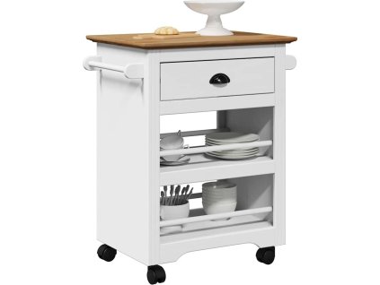 Kuchyňský vozík "BODO" 67,5x45x80 cm [4016879] (Barva Bílo-hnědá)