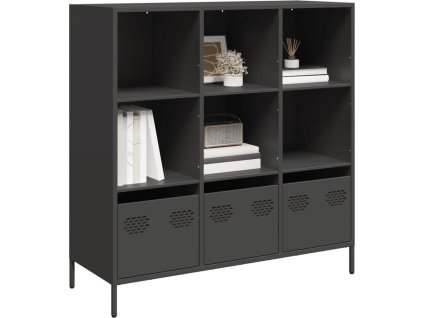 Skříň 101,5 x 39 x 103,5 cm ocel [851388] (Barva Černá)