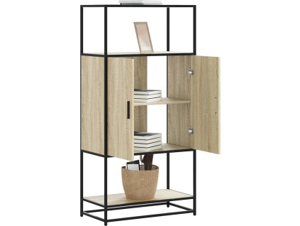 Skříň highboard 68 x 35 x 139 cm kompozitní dřevo a kov [849040] (Barva dub sonoma)
