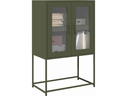 Skříň highboard 68x39x107 cm ocel [853378] (Barva Olivově zelená)