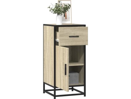 Příborník 35,5 x 35 x 76 cm kompozitní dřevo a kov [848960] (Barva dub sonoma)