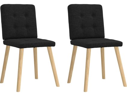 Jídelní židle 2 ks textil [4101070] (Barva Černá)