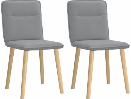 Jídelní židle 2 ks textil [4101220] (Barva Světle šedá)