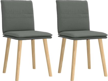 Jídelní židle 2 ks textil [4101256] (Barva Tmavě šedá)
