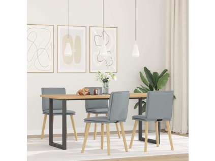 Jídelní židle 4 ks textil [3315355] (Barva Světle šedá)