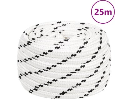 Pracovní lano 20 mm 25 m polyester [152840] (Barva Černá)