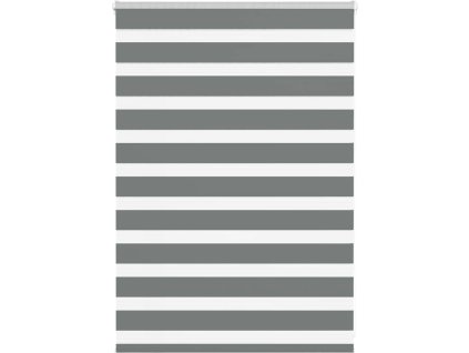 Zebra roleta 110x100 cm šířka látky 105,9 cm polyester [4014107] (Barva Tmavě šedá)