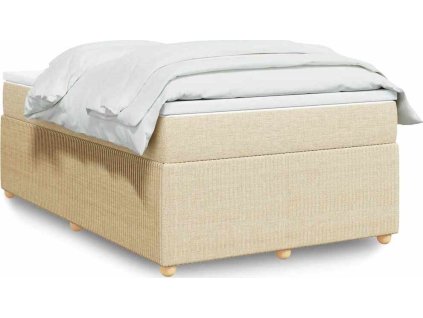 Box spring postel s matrací 120 x 200 cm textil [3285565] (Barva Krémová)