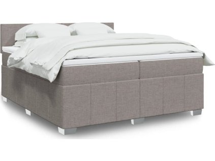 Box spring postel s matrací 200x200 cm textil [3287172]