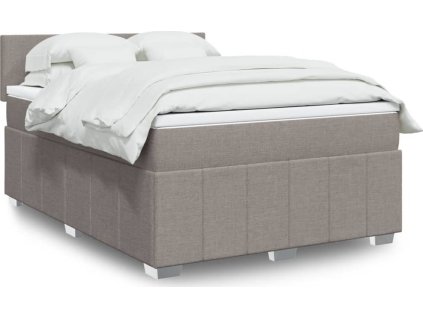 Box spring postel s matrací 140x200 cm textil [3289388] (Barva Taupe)