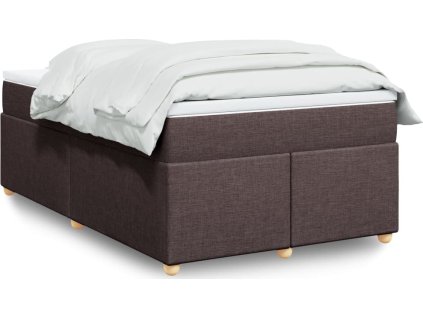 Box spring postel s matrací 120x200 cm textil [3285369] (Barva Tmavě hnědá)