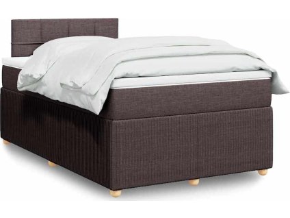 Box spring postel s matrací 120x200 cm textil [3289724] (Barva Tmavě šedá)