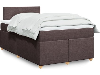 Box spring postel s matrací 120x200 cm textil [3286643] (Barva Tmavě hnědá)