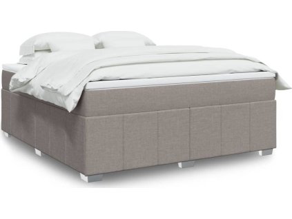 Box spring postel s matrací 180x200 cm textil [3285495] (Barva Taupe)
