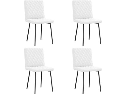 Jídelní židle 4 ks umělé kůže [3315219] (Barva Bílá)