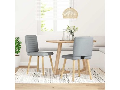 Jídelní židle 2 ks textil [4101174] (Barva Světle šedá)