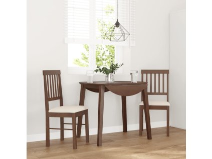 Jídelní židle 2 ks masivní dřevo gumové [4102425] (Barva Hnědá a světlá)