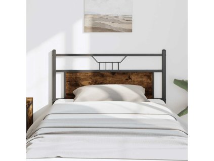 Náhradní čelo postele 100 cm kompozitní dřevo a ocel [4106772] (Barva Kouřový dub)