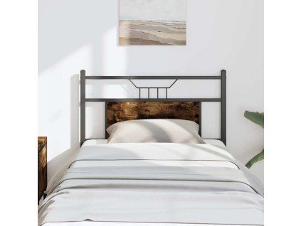 Náhradní čelo postele 80 cm kompozitní dřevo a ocel [4106770] (Barva Kouřový dub)