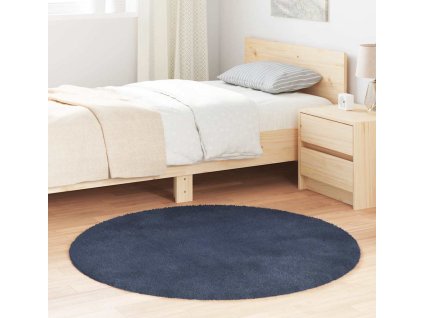 Koberec Shaggy s vysokým vlasem NAVARRA 120x120 cm [4102907] (Barva Námořnická modř)