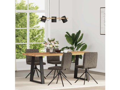 Jídelní židle 4 ks umělá semišová kůže [3315380] (Barva Tmavě šedá)