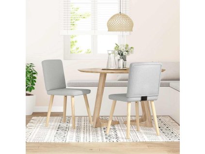 Jídelní židle 2 ks textil [4101206] (Barva Obláčkově šedá)