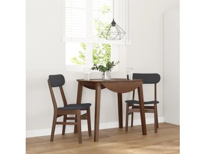 Jídelní židle 2 ks masivní dřevo gumové [4102436] (Barva Hnědo-černá)