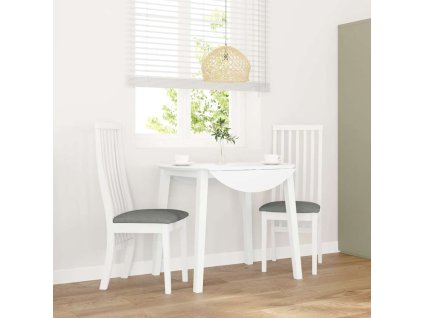 Jídelní židle 2 ks masivní dřevo gumové [4102457] (Barva Bílo-šedá)