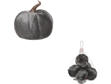 Dýně plastová s látkou, tmavě šedá, cena za balení (6 ks) PRL501 GREY-DK