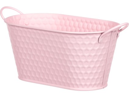 Obal kovový - truhlík, v růžové barvě. KK059-PINK
