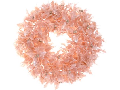 Věnec cesmínový, barva lososová. UKK290-PINK