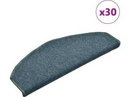 Schodové rohože 30 ks 65 x 24 x 4 cm půlkulaté velké [3365757] (Barva Tmavě zelená)