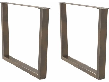 Nohy k jídelnímu stolu ve tvaru V, 2 ks, , 100 x (72-73,3) cm, ocel [4012659] (Barva Přírodní)