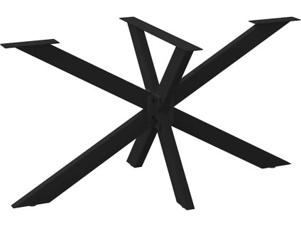 Noha jídelního stolu ve tvaru pavouka 150 x 78 x (72-73) cm ocel [4013116] (Barva Černá)