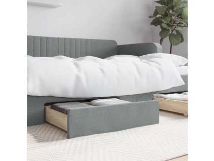 Úložné zásuvky pod postel 2 ks tmavě šedé kompozit a textil [833926]