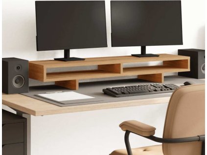 Stojan na monitor 100 x 27 x 15 cm kompozitní dřevo [854759] (Barva dub artisan)