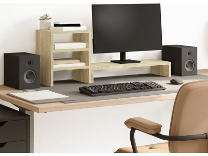 Stojan na monitor s organizérem kompozitní dřevo [854735] (Barva dub sonoma)