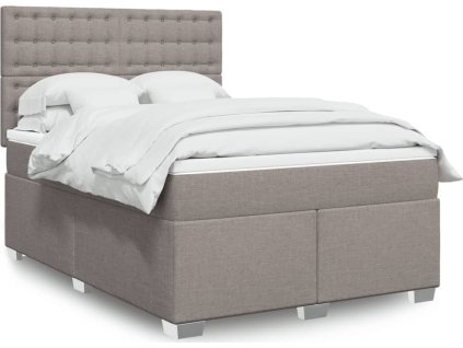 Box spring postel s matrací 140x200 cm textil [3292829] (Barva Taupe)