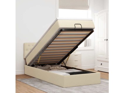 Osmanský postel s matrací 100x200 cm textil [3312369] (Barva Černá)